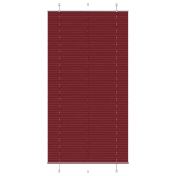 vidaXL Plisovaná roleta bordová červená 110x200 cm šírka látky 109,4 cm polyester