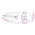 vidaXL Fóliovník s oceľovým rámom zelený 70 m² 14x5x2,3 m