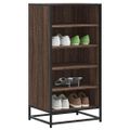 vidaXL Regál na topánky hnedý dub 48x38x97,5 cm spracované drevo