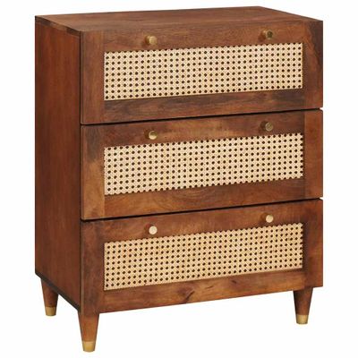 vidaXL Servírovacia skriňa Hnedá 60 x 33 x 75 cm Masívne mango drevo