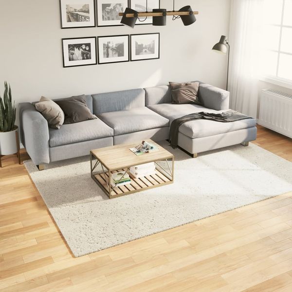 vidaXL Koberec ISTAN vysoký vlas lesklý vzhľad krémový 200x280 cm