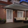 vidaXL Automaticky zaťahovacia markíza LED antracit a biela 500x300 cm