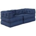 vidaXL Modulová pohovka 2 ks Látka Indigo 140 x 70 x 56 cm