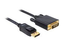 Kábel DVI - DisplayPort (M) do DVI-D (M) - 2 m - krídlové skrutky