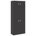 vidaXL Úložná skrinka 2 ks Čierny 90 x 40 x 220 cm Oceľ Zamykateľné