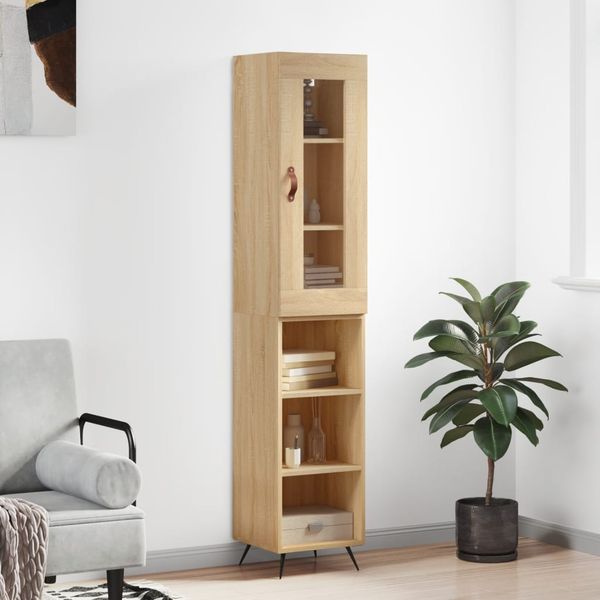 vidaXL Vysoká skrinka dub sonoma 34,5x34x180 cm spracované drevo