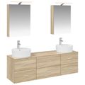 vidaXL Sada kúpeľňového nábytku 5 ks Dub sonoma
