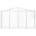 vidaXL Oblúkové gabiónové koše 3ks 200x30x100/120cm pozinkované železo
