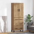 vidaXL Highboard 2 ks Remeselný dub 69,5 x 34 x 180 cm