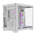 Počítačová skriňa Darflash FT418 + 6 ventilátorov aRGB (biela)