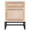 vidaXL Nočné stolíky 2 ks biele 40x30x55,5cm kompozitné drevo a železo