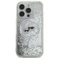 Puzdro Karl Lagerfeld pre iPhone 16 Pro 6,3" KLHMP16LLGKCSGH transparentné Hard Liquid Glitter Karl&Choupette Head MagSafe