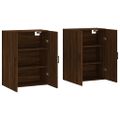 vidaXL Nástenné skrinky 2 ks hnedý dub 69,5x34x90 cm