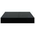 vidaXL Plávajúce nástenné police 4ks, lesklé čierne 23x23,5x3,8cm, MDF