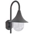vidaXL Záhradná nástenná lampa E27 42 cm hliníková bronzová