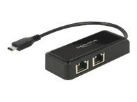 Sieťový adaptér - USB 3.1 Gen 1 - Gigabit Ethernet x 2 - čierna