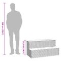VidaXL vírivka Step sivý 100x50x50,5 cm polyratan a masívna akácia