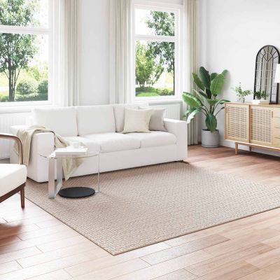 vidaXL Kusové koberce Štvorcový FARO Krémová 240 x 240 cm Polyester