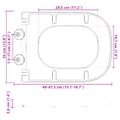 vidaXL WC sedadlo Čierna 47,5 x 35 x 3,6 cm Duroplast