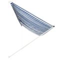 vidaXL Zaťahovacia markíza 400x150 cm modro-biela