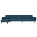 vidaXL Pohovka v tvare L modrá 275x140x70 cm zamat