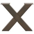 vidaXL Nohy konferenčného stolíka v tvare X, 2 ks, prírodná oceľ, 50 x (42-43) cm, oceľ