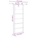 vidaXL Posuvné dvere s kovaním 76x205 cm ESG sklo a hliník
