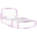 vidaXL Posteľ s matracom Hanko tmavosivý 100x200 cm zamat