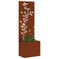 vidaXL Záhradná clona na súkromie Kvetinový Hrdzavý 50 x 32 x 150 cm