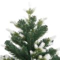 vidaXL Umelý výklopný vianočný stromček so snehovými vločkami 240 cm