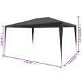 vidaXL Párty stan 3x4 m, PE, antracitový