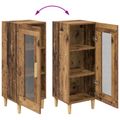 vidaXL Servírovacia skriňa Staré drevo 34.5 x 32.5 x 90 cm