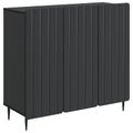 vidaXL Servírovacia skriňa Čierna 89 x 34,5 x 82 cm Kompozitné drevo