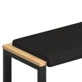 vidaXL Vankúš na lavičku Umelá koža Čierna Hĺbka 35 cm