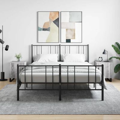 vidaXL Nočné stolíky 2 ks sivý dub sonoma 40x40x50 cm kompozitné drevo