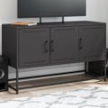vidaXL TV skrinka čierna 100,5x39x60,5 cm oceľ