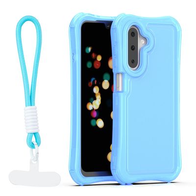 Ochranné puzdro Safepop s popruhom pre Samsung Galaxy A17 4G / A17 5G / A26 5G / A18 5G modrá