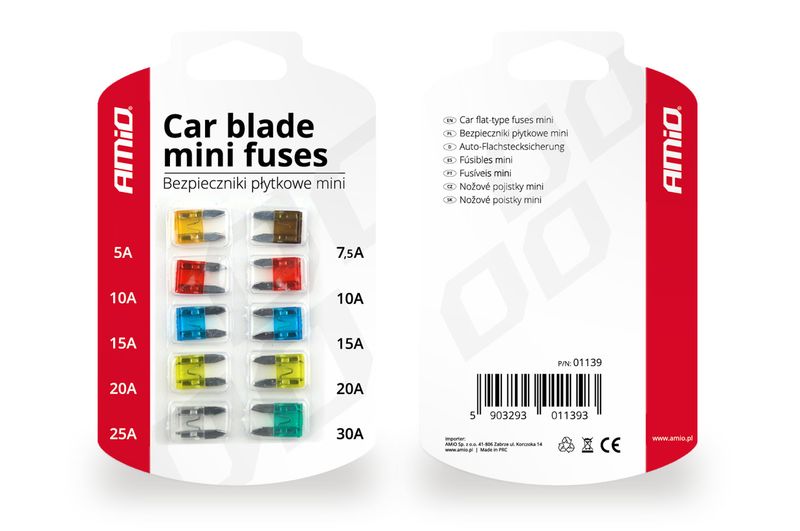 Autopoistky 10ks blistr Mini