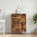 vidaXL Servírovacia skriňa Dymový dub 66 x 34,5 x 90 cm