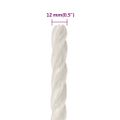 vidaXL Pracovné lano biele 12 mm 500 m polypropylén