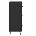 vidaXL Zásuvkový kabinet Čierna 33 x 34,5 x 90 cm Kompozitné drevo