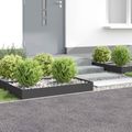 vidaXL Obrubník trávnika 4 ks 100 x 60 x 20 cm Oceľ Čierna