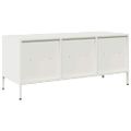 vidaXL TV skrinka biela 101,5x39x43,5 cm oceľ valcovaná za studena
