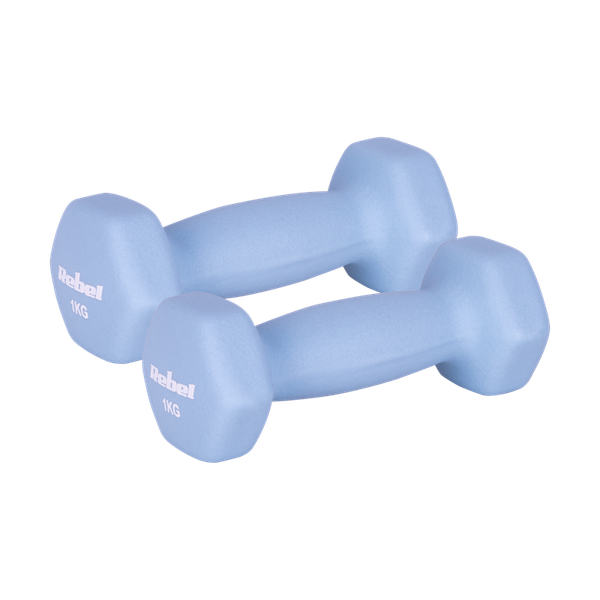 Činky REBEL ACTIVE RBA-2330-1 liatinové neoprénové HEX 2x1kg