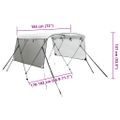 vidaXL Strieška Bimini s 3 oblúkmi a sieť. stenami 183x(170-182)x137cm