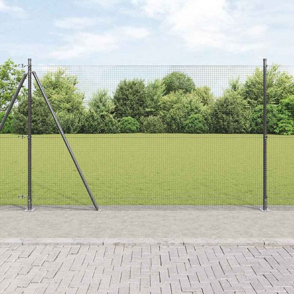 vidaXL Vonkajší zváraný drôtový plot s betónovým základom 50 x 1,4 m