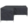 vidaXL Obal na nábytok 250 x 180 x 80 cm 420D Oxford tkanina Tvar L