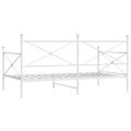 VidaXL Denná posteľ bez matraca Biela 107x203 cm Oceľ