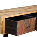 vidaXL Prístavný stolík z recyklovaného teakového dreva, 120x30x76 cm
