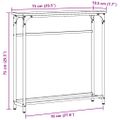 vidaXL Konzolový stôl Staré drevo 75 x 19,5 x 75 cm Kompozitné drevo